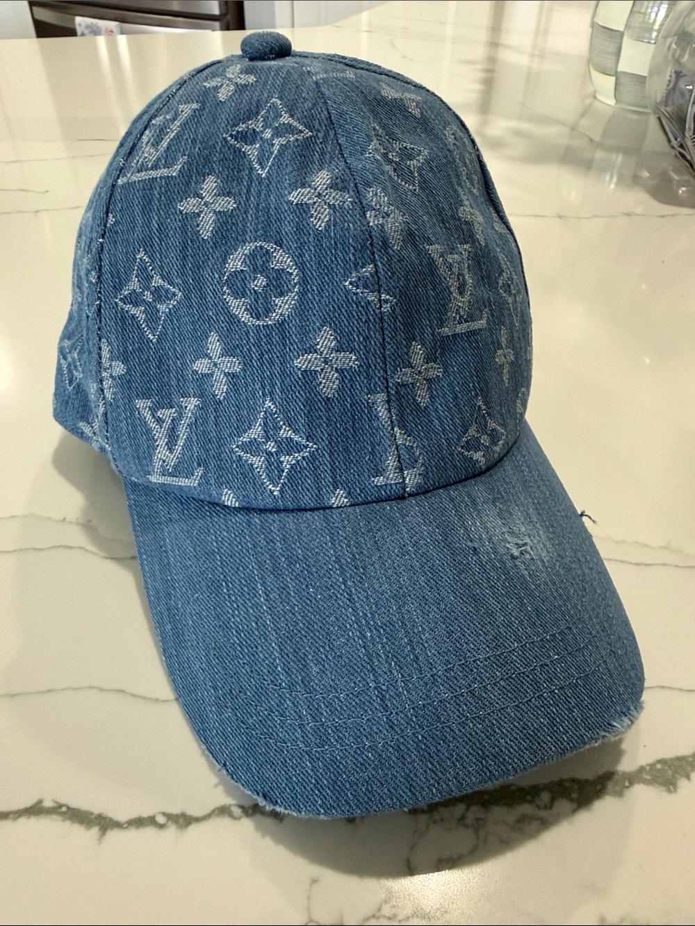 Fashion Monogram Denim Cap